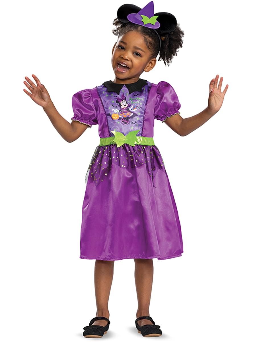 Disfraz de Minnie Mouse bruja para niña