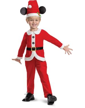 Micky Maus Weihnachtsmann Kostüm für Jungen