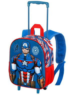 Plecak na kółkach 3D Kapitan Ameryka - Avengers