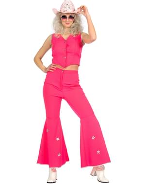 Sexy Cowgirl Kostüm rosa für Damen