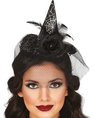 Witch headband with veil for women