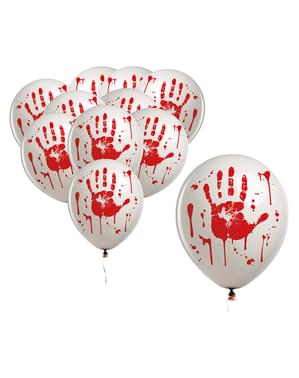 10 balões de sangue - Halloween