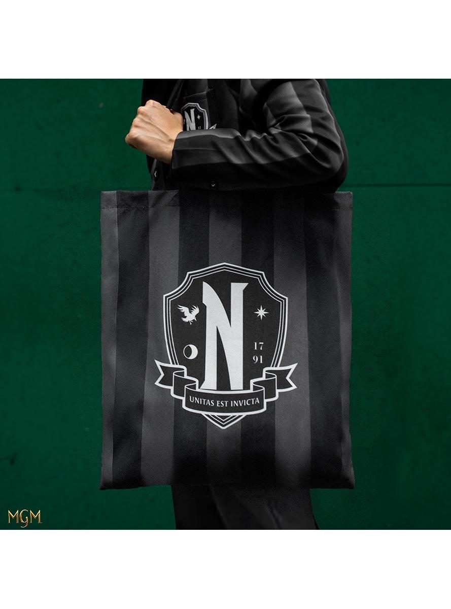 Borsa Tote della Accademia Nevermore di Mercoledì reversibile - Mercoledì