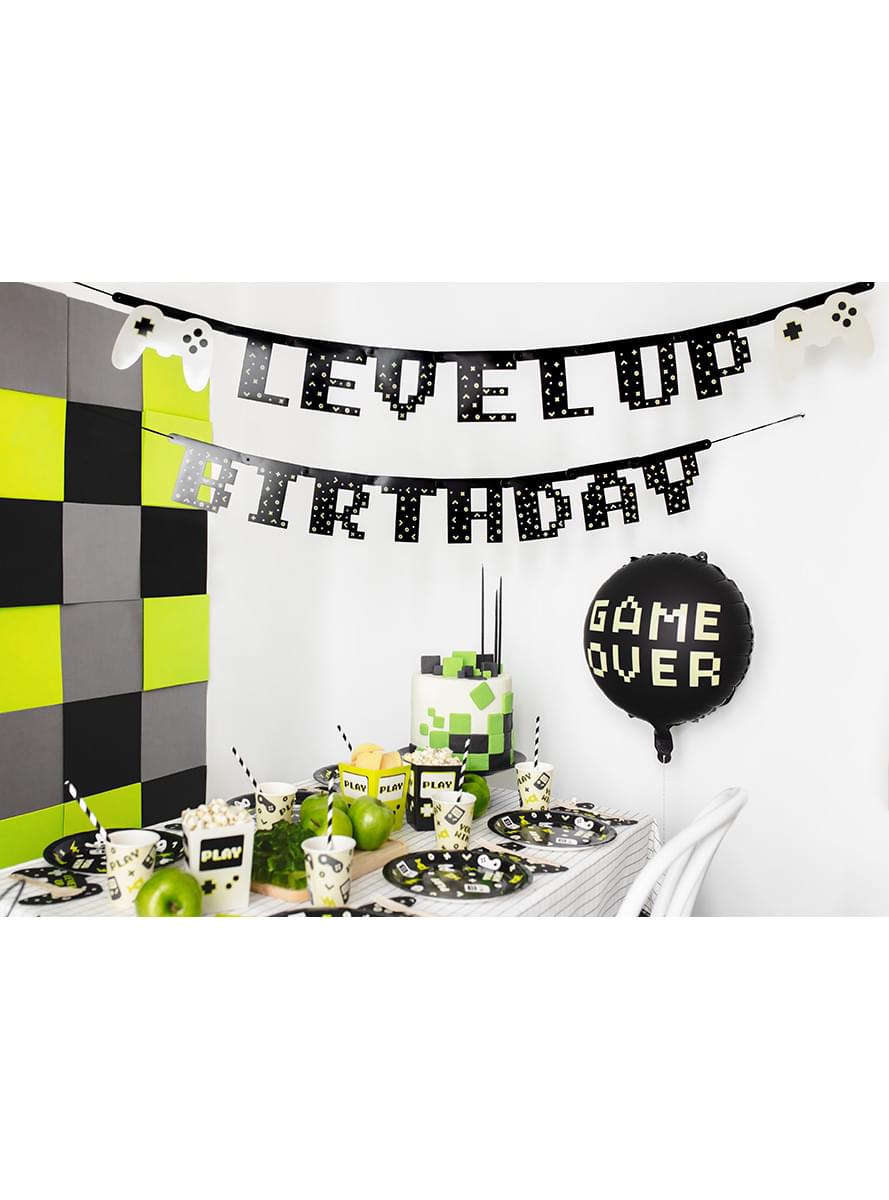 Level up Birthday Garland - Videogame party
