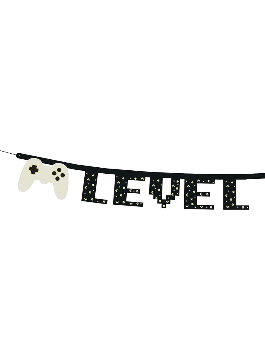 Level up Birthday girland - Videójáték buli