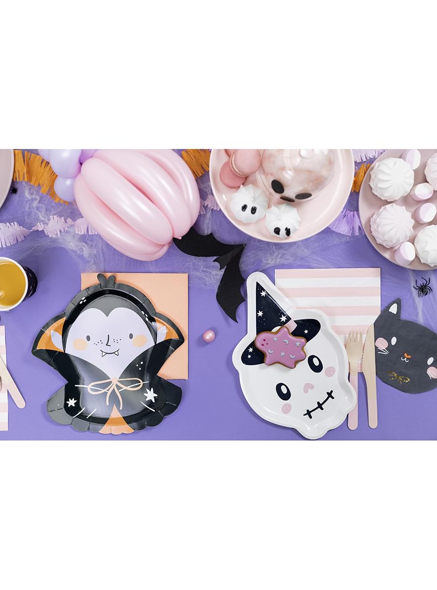 6 pratos de caveira embruxada (23x23cm)