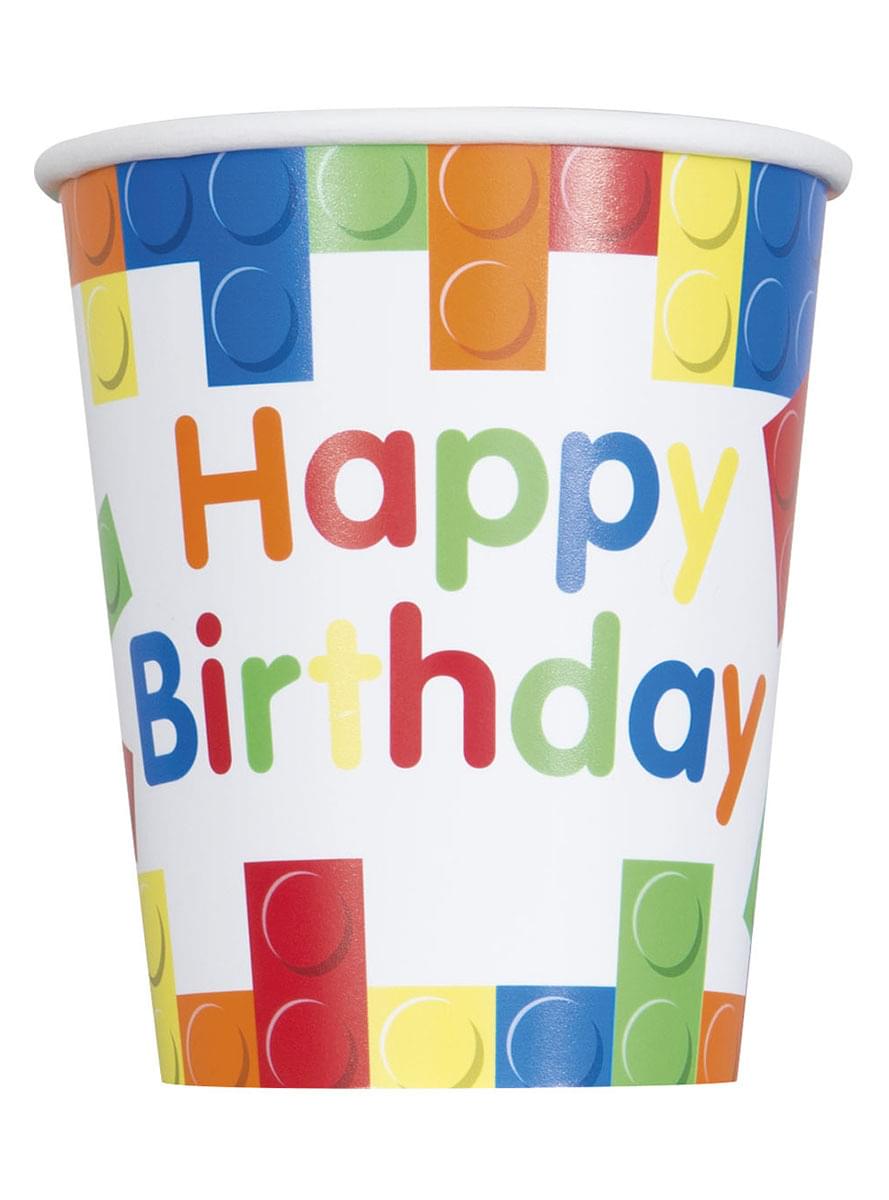 8 gobelets blocs construction) -Building Blocks party