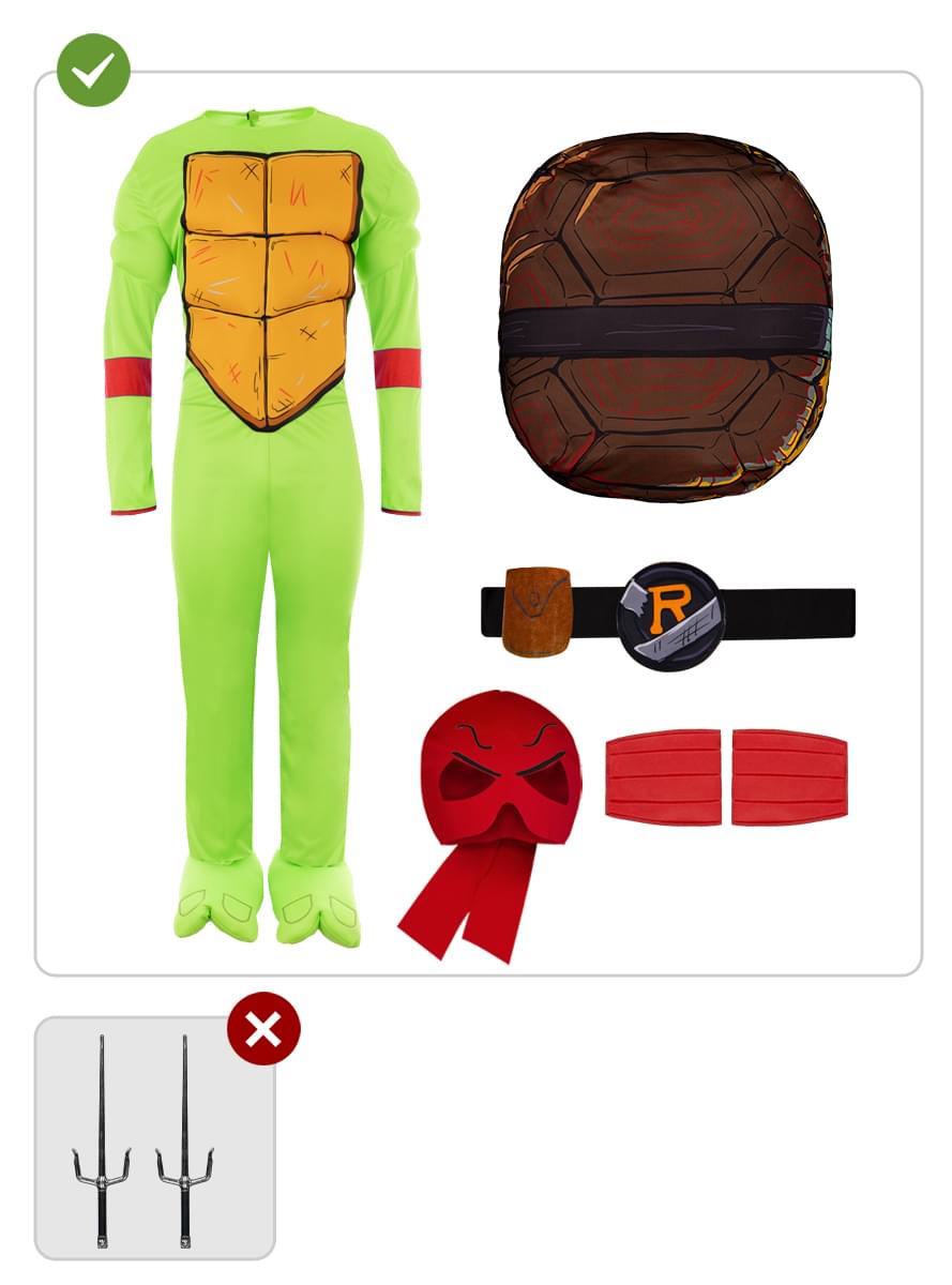 Kostým Raphaela pro muže - Ninja Želvy