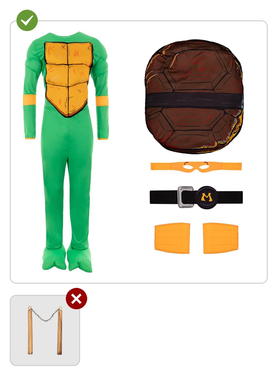 Costume di Michelangelo per uomo - Le Tartarughe Ninja