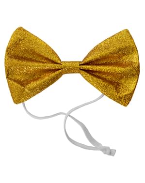 Shiny golden bow tie