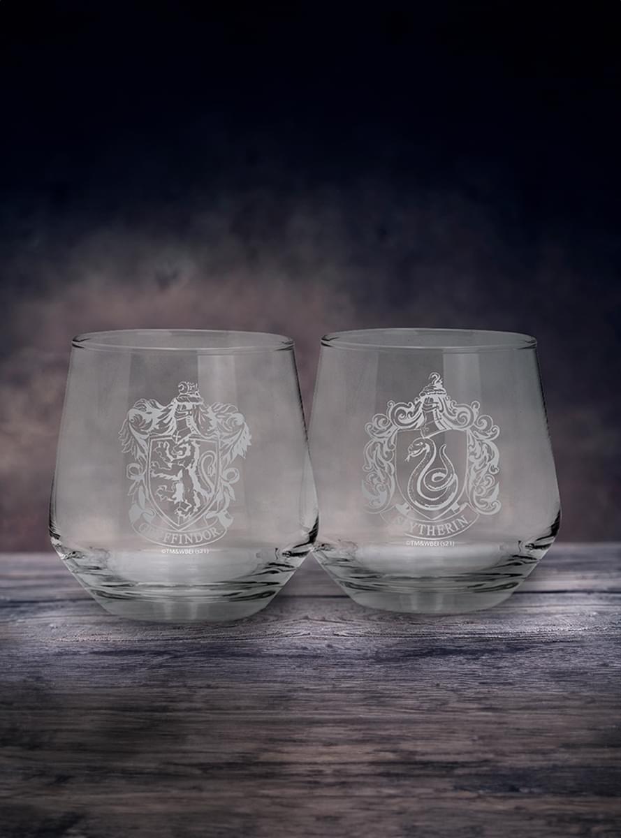 Set 2 bicchieri Gryffondor e Serpeverde - Harry Potter