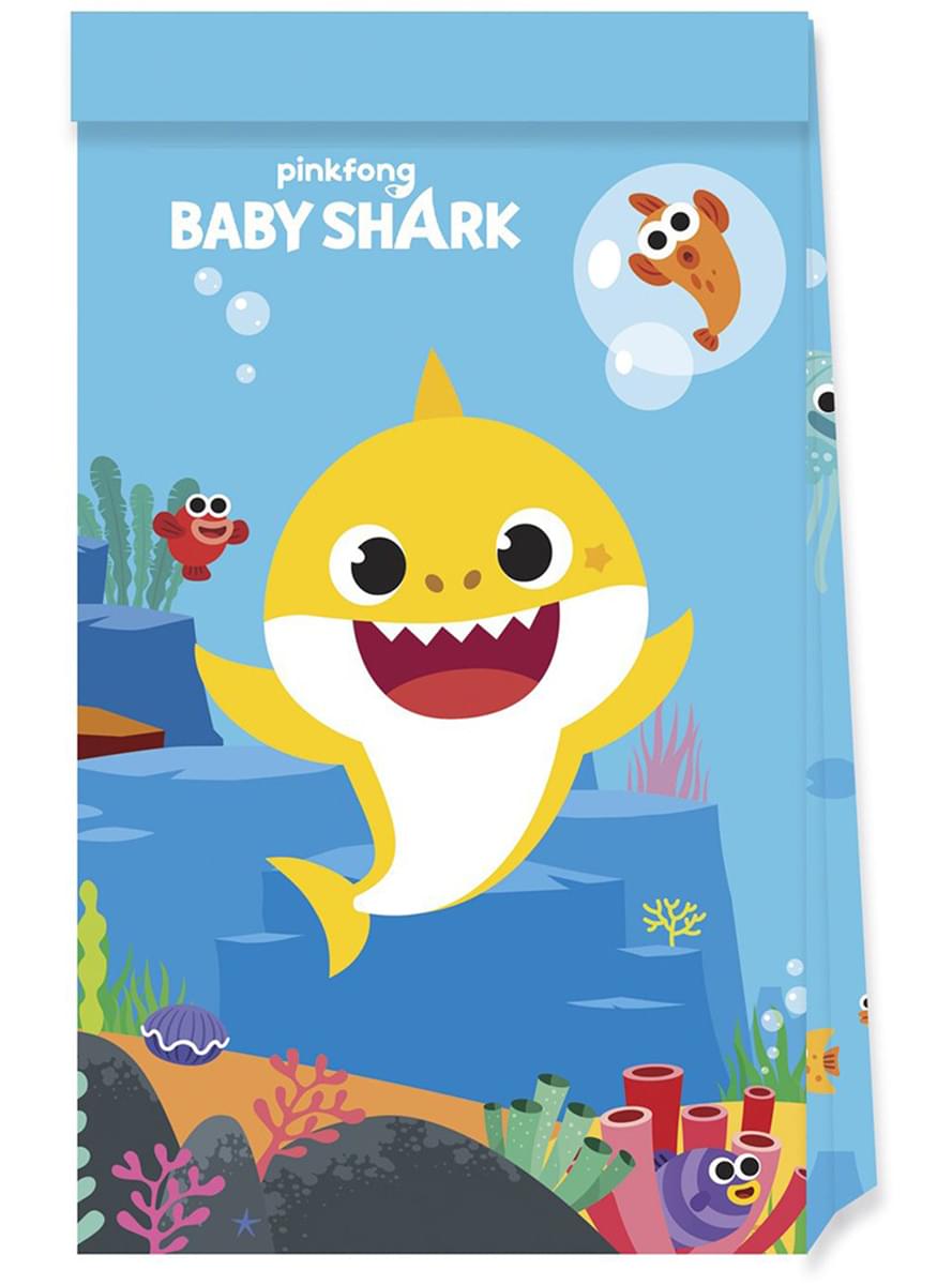 4 poser med Baby Shark-godteri