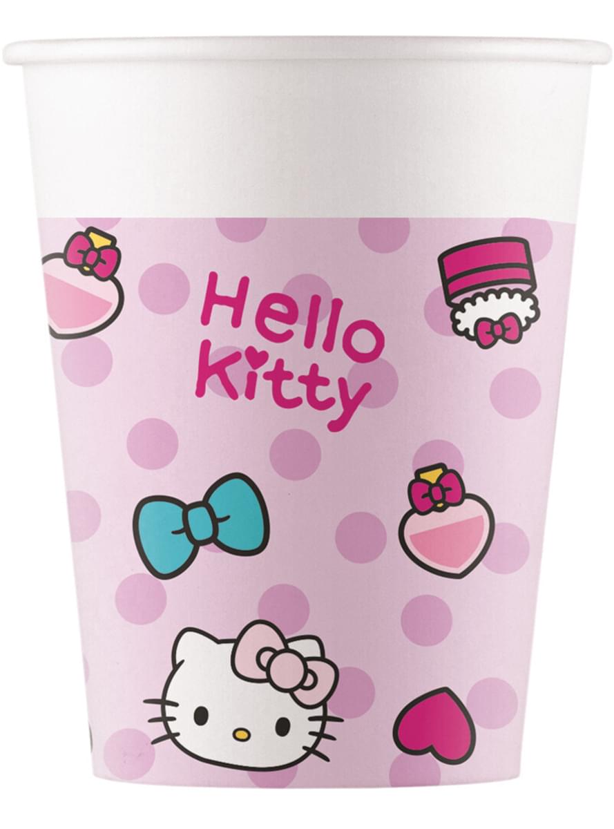 8 pohárků Hello Kitty - Srdce Hello Kitty