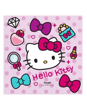 20 салфеток Hello Kitty (33x33см) - Сердца Hello Kitty