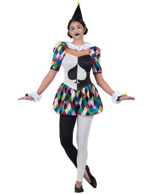 Costume di Arlecchino colorato per donna