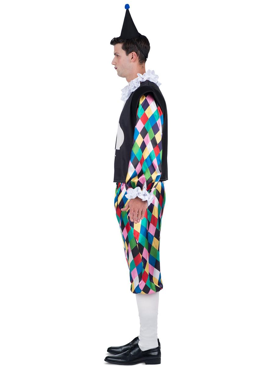 Costume colorato da Arlecchino per uomo