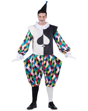 Costume colorato da Arlecchino per uomo