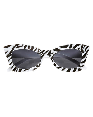 Retro Zebra Brille für Erwachsene