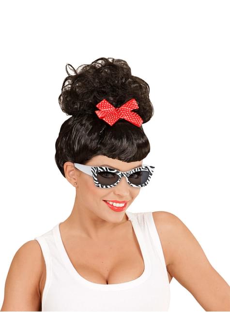 Retro Zebra Brille für Erwachsene