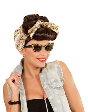 Retro okulary lampart dla dorosłych