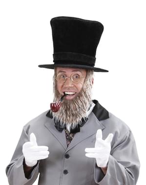 Svart hatt med skägg vuxen