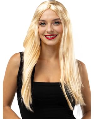 Перука блондинки, волосся довге і пряме