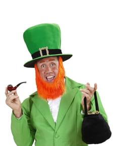 Chapéu com barba de Leprechaun para homem