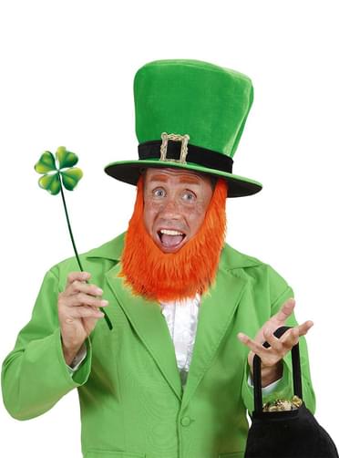 Chapéu com barba de Leprechaun para homem