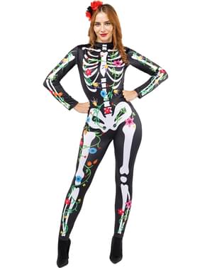 Costume di Catrina scheletro per il Giorno dei Morti per donna