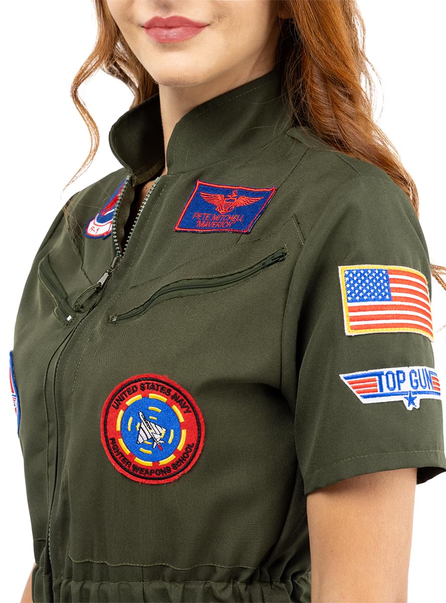 Fato aviadora Top Gun para mulher