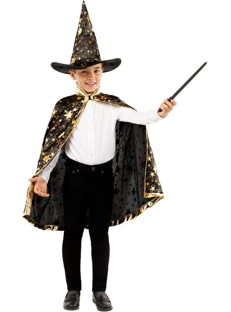 Anzmtosn – Mantello E Cappello Da Strega O Mago Per Bambini – 6 Colori – Cosplay Halloween