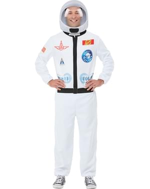 Astronaut kostume med hjelm i stor størrelse