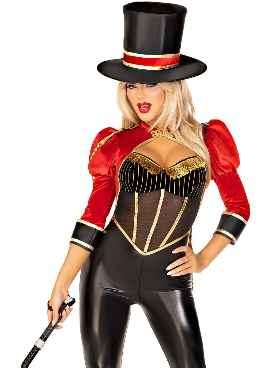 Elegant female lion tamer costume