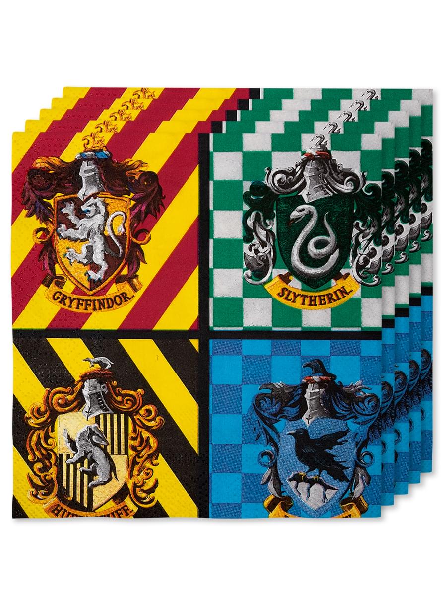 Harry Potter 16 servietes (33x33cm) - Hogwarts mājas