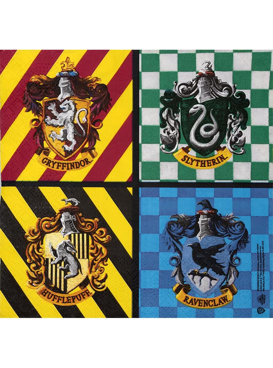 16 șervețele Harry Potter (33x33cm) - Casele Hogwarts