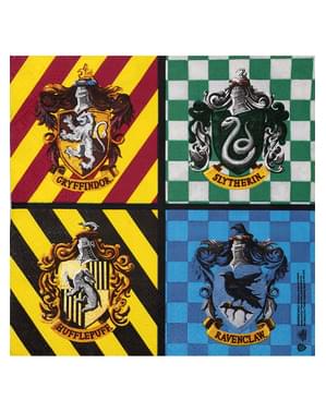 16 Harry Potter-servietter (33x33cm) - Hogwarts Houses