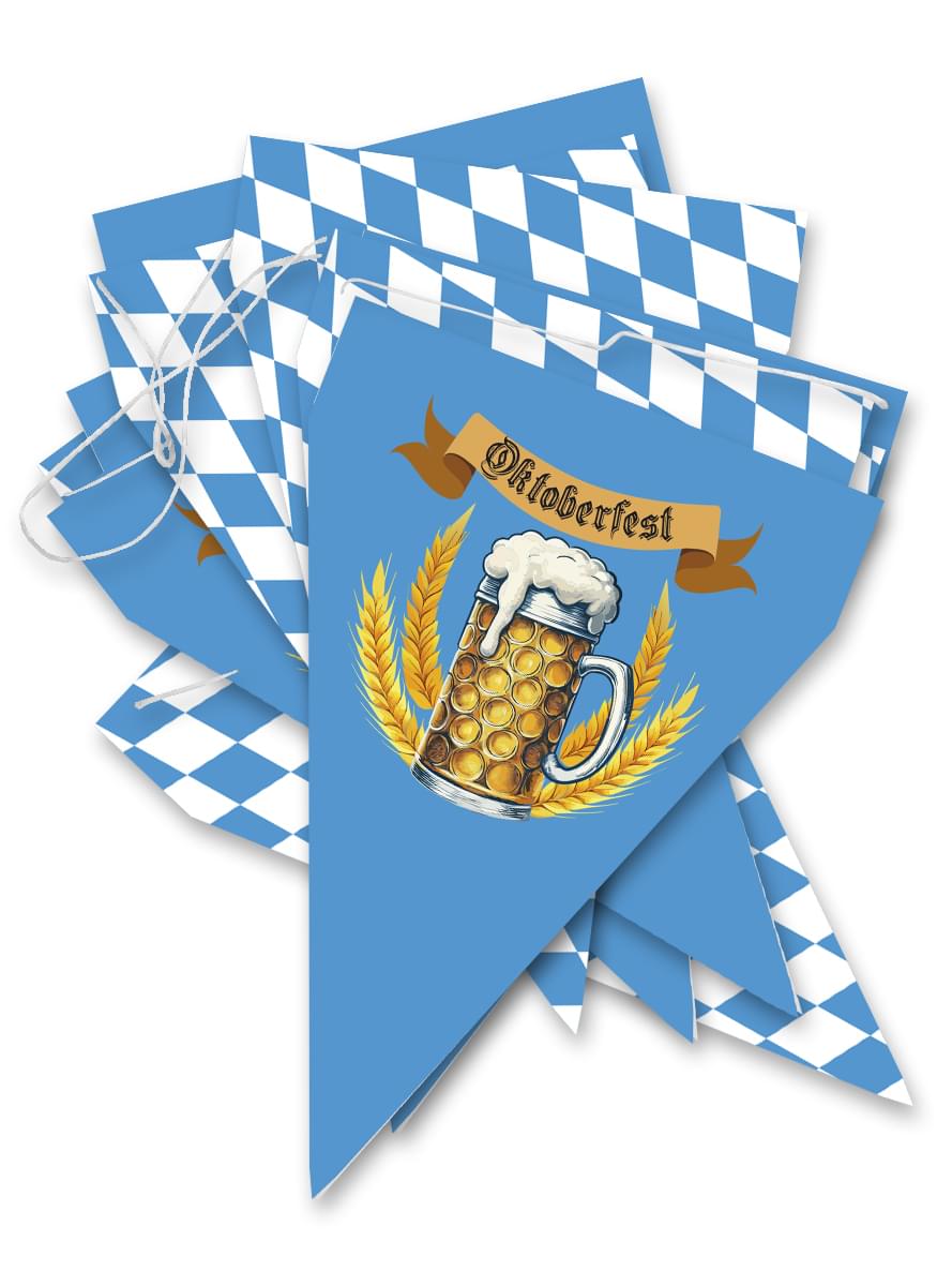 1 Girlande mit Oktoberfest-Wimpeln