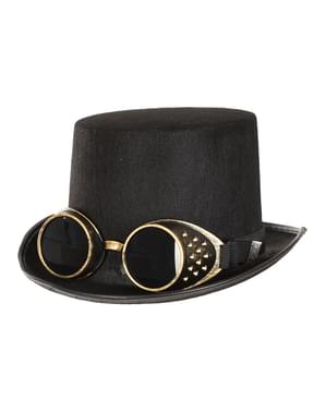 Sombrero de Steampunk con gafas para adulto