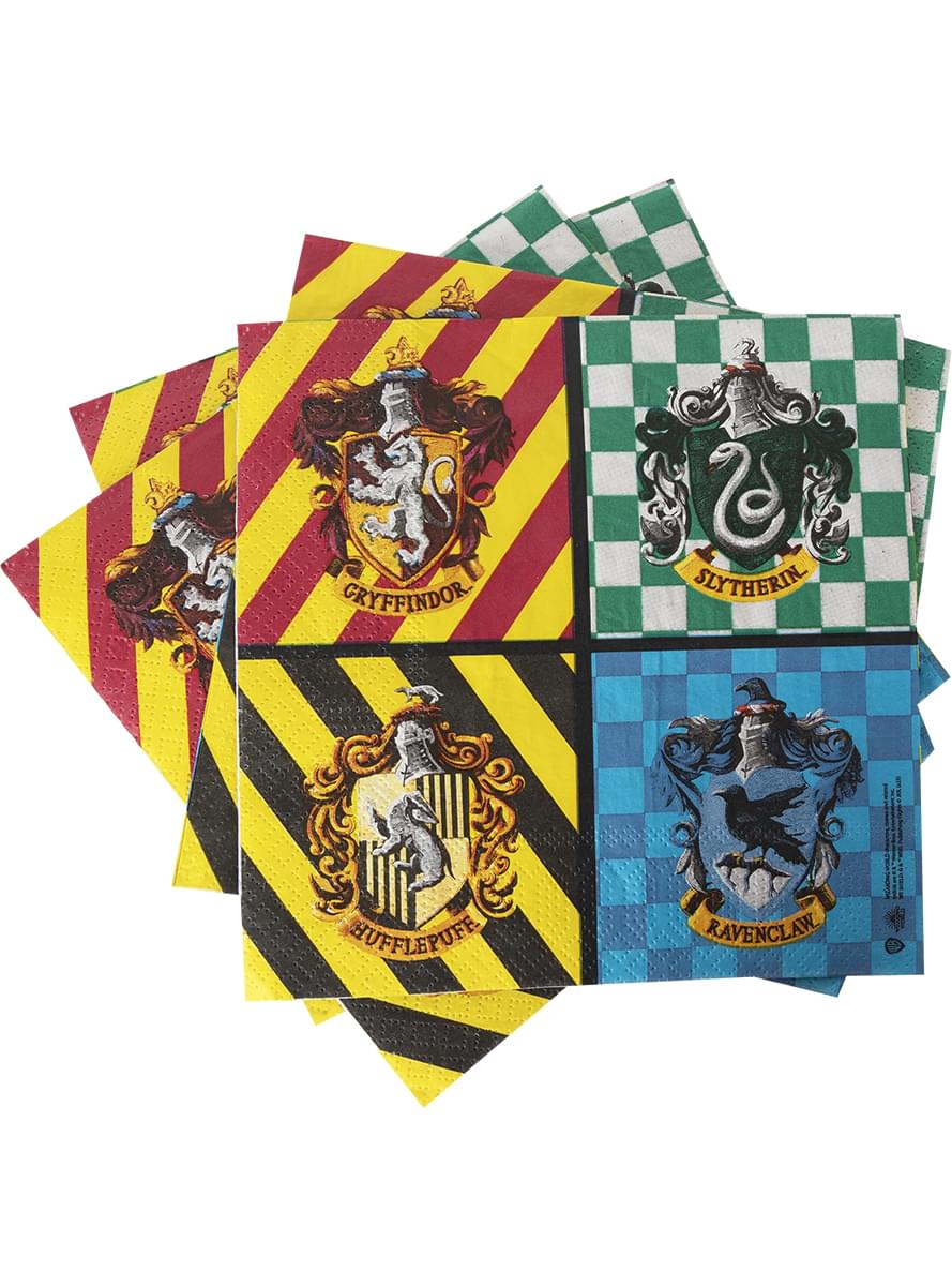 16 db Harry Potter Szalvéta (33 x 33 cm) - Roxfort Házak