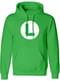 Luigi logo hoodie for adults - Super Mario Bros