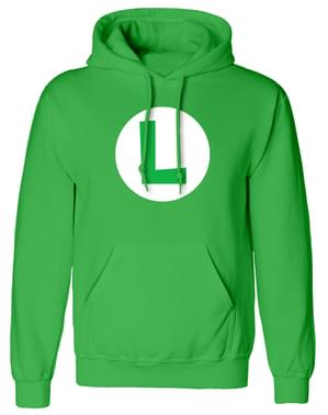 Luigi logo hettegenser for voksne - Super Mario Bros