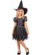 Costume da strega glitter con accessori per bambina