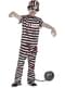 Zombie prisoner costume with ball for child
