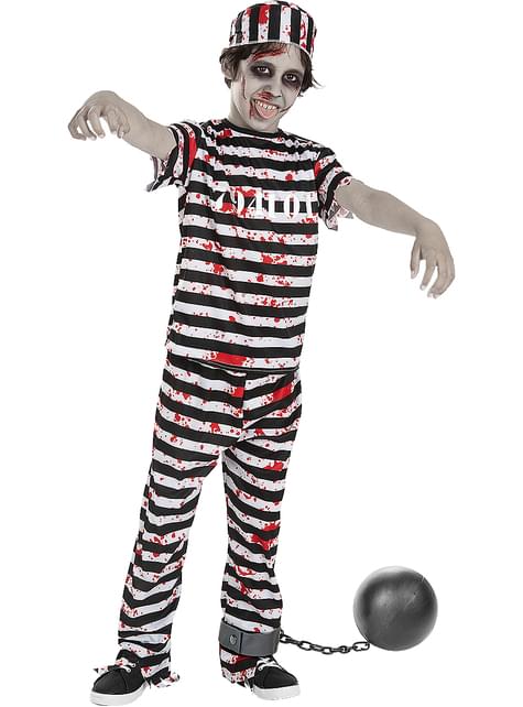 Dětský kostým zombie vězně s koulí