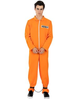 Convict costume with handcuffs