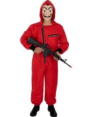 Money Heist costume with rifle large size