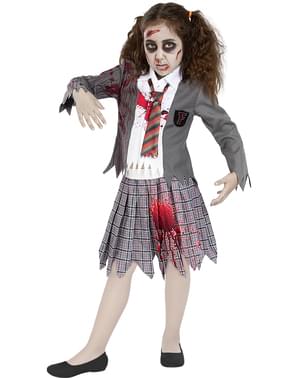 Zombie student costume for girl