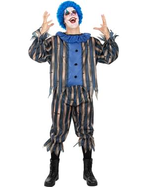 Horrific Clown Costume with Wig for Men