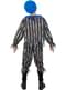 Costume da clown spaventoso con parrucca per uomo taglia grande