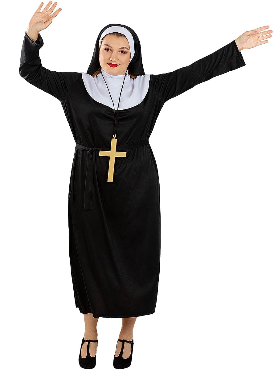 Déguisement de nonne avec croix taille grande